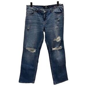 NWT Hollister VINTAGE LOW RISE 90S STRAIGHT JEANS sz W 32x31 Baggy 15R med wash